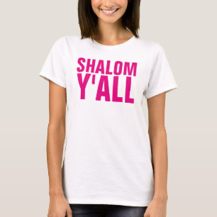 SHALOM Y'ALL Ladies t-shirts rosa