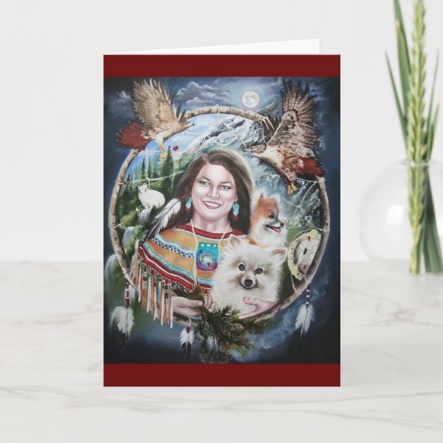 Shaman, cartão de saudação para mulheres medicinai (Frente)