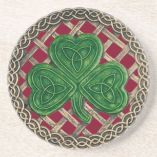 Shamrock and Celtic Knos Vermelho Porta copos