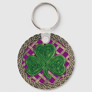 Shamrock and Celtic Knox Chaveiro Purple