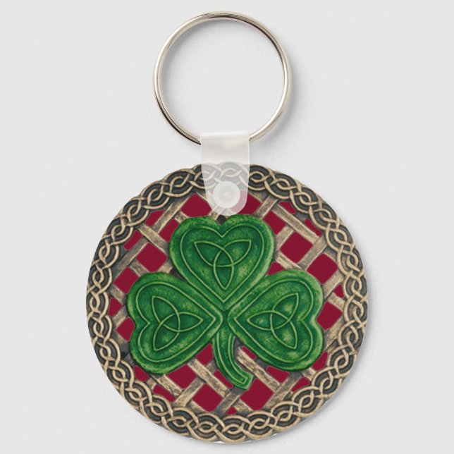 Shamrock and Celtic Knox Chaveiro Red (Frente)