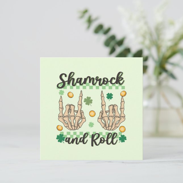 Shamrock and Roll - Mão esquelética (Em pé/Frente)