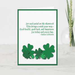 Shamrock benção do Cartão do Dia de São Patrício