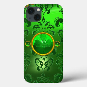 SHAMROCK DO DIA DE SAINT PATRICK COM DAMASK VERDE