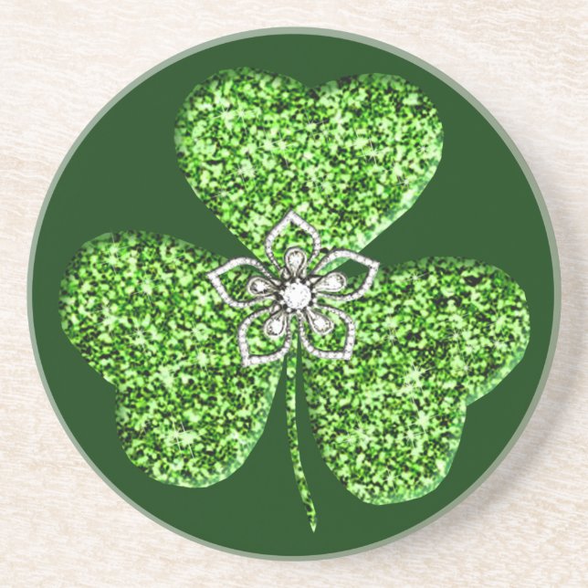 Shamrock E Porta copos De Flor De Lítio (Frente)