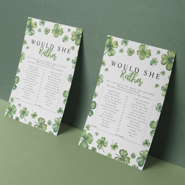 Shamrock Ela Iria Preferencialmente Jogo De Chá de (Criador carregado)