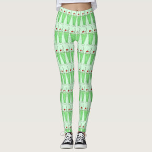 Shamrock Green Mint Shake Milkshake Comida Legging