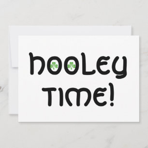 Shamrock 'Hooley Time'! convite branco