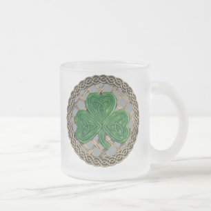 Shamrock, Latice E Nódulos Celtais Na Caneca De Ci