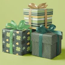 Shamrock & Lines Festivo Verde & Amarelo conjunto 