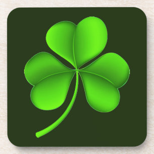 Shamrock na Porta copos de plástico verde escuro 