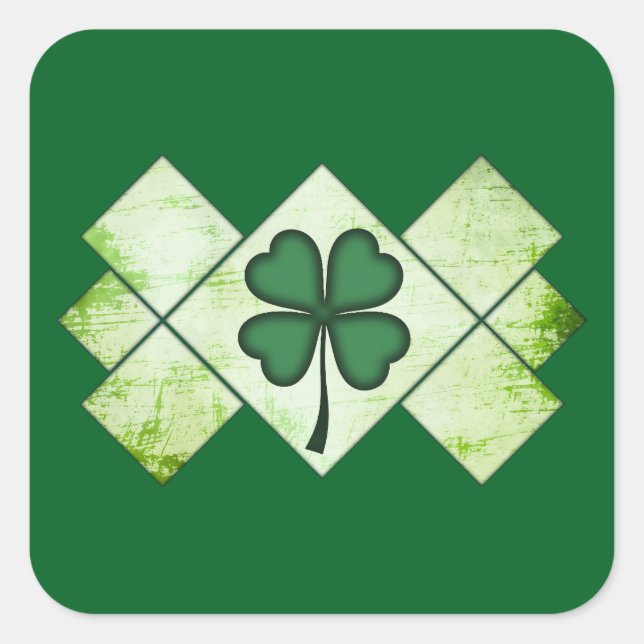Shamrock Pattern St Patrick’s Day - Autocolante (Frente)