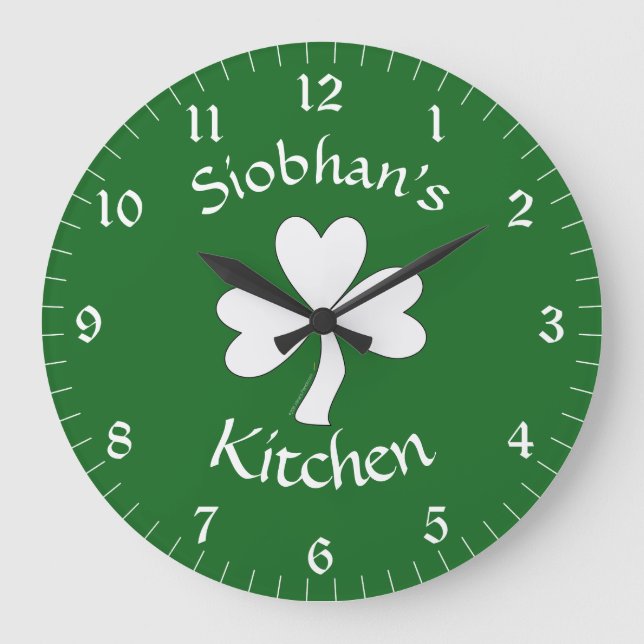 Shamrock Personalizado para Relógio em Irish Kitch (Frente)
