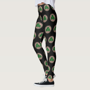 Shamrock Rosa Em Leggings Celtas
