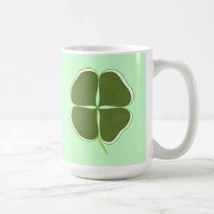 Shamrock Verde Escuro, 4 canecas de couro
