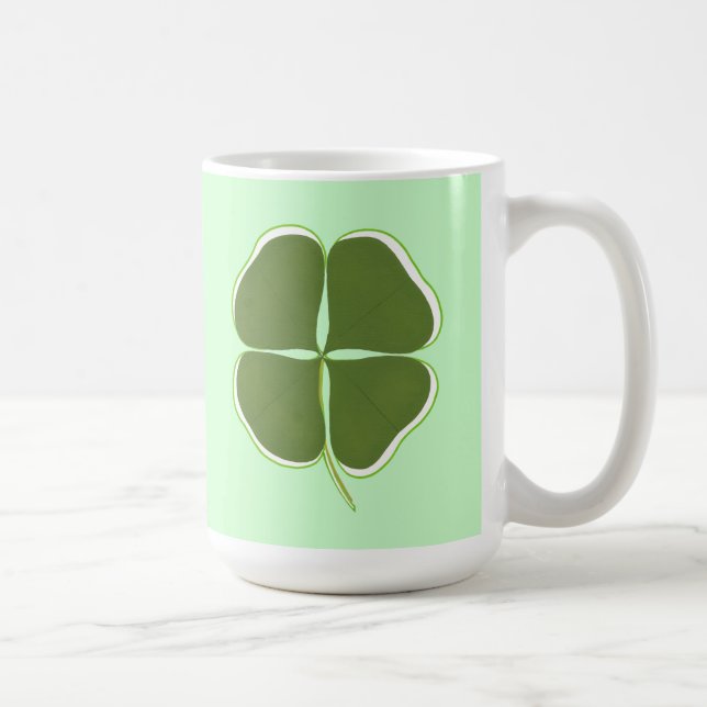 Shamrock Verde Escuro, 4 canecas de couro (Direita)