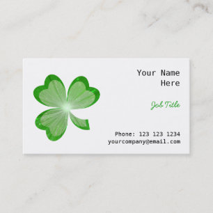 Shamrock White cartão de visita