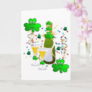 Shamrock Wine, um cartão comemorativo do dia de S