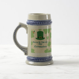 Shamrocks, leprechauns & Pot of Gold Stein