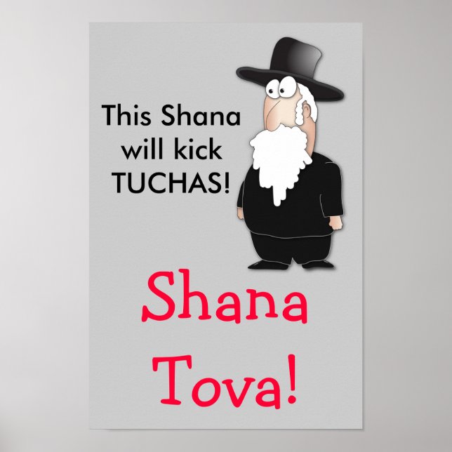 Shana tova poster engraçado (Frente)