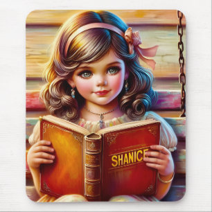 SHANICE ~ Sweet Vintage Girl Lê o livro ~ Mousepad