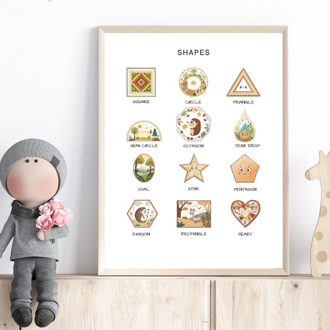 Shapes Poster – Preschool Learning Wall Art (Criador carregado)