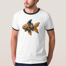 Shark-Fin Goldfish T-Shirt by Vin Zzep
