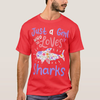 Shark Just A Girl Who Loves Sharks Gift Tank Top