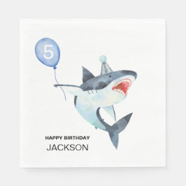 Shark Napkins - Número editável - guardanapos de a