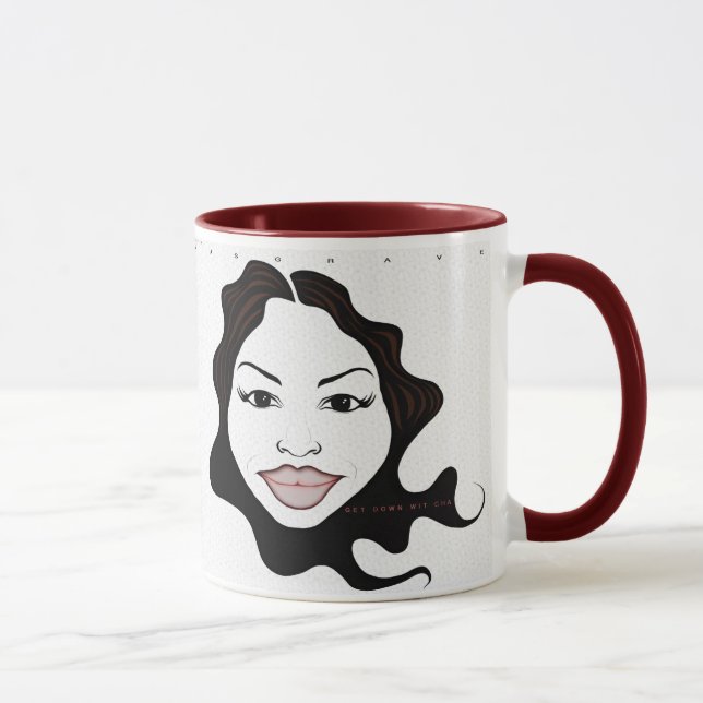 Sharon Musgrave obtem abaixo da caneca de Cha da (Direita)