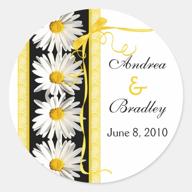 Shasta Daisy Ribbon Autocolante Personalizado (Frente)