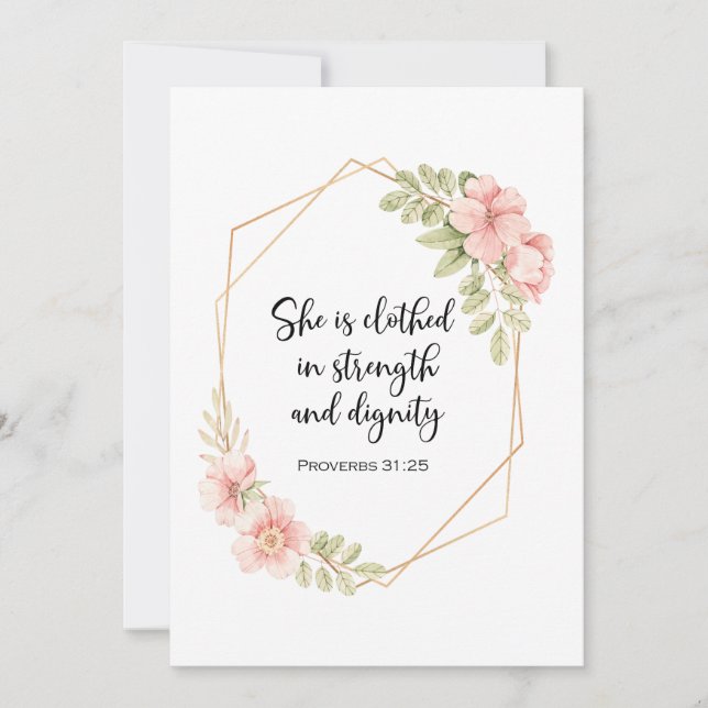 She Is Clothed in Strength and Dignity Birthday (Frente)