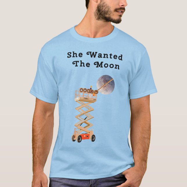 She Wanted the Moon Men's Basic T-Shirt (Frente)