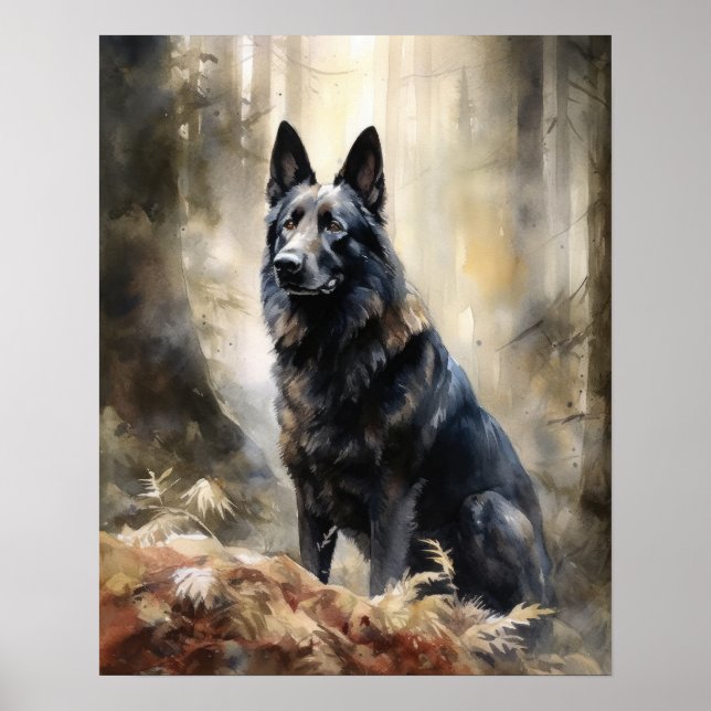 Sheepdog Dog Art Impressão Poster (Frente)
