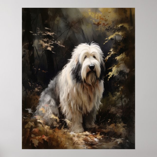 Sheepdog Dog Art Impressão Poster (Frente)