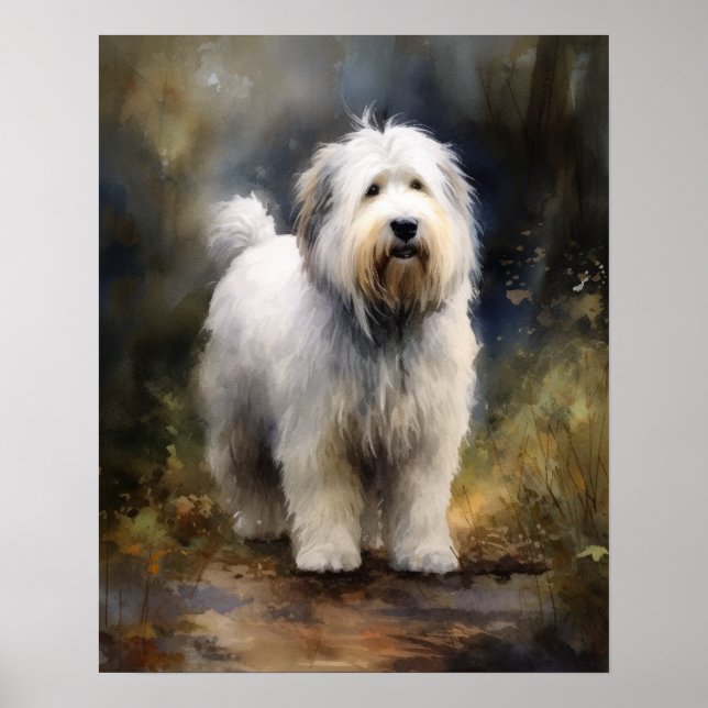 Sheepdog Dog Art Impressão Poster (Frente)