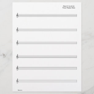 Sheet Music - Guitar Vocal (Escreva sua própria mú