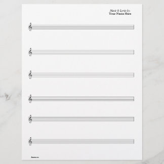 Sheet Music - Guitar Vocal (Escreva sua própria mú