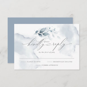 Shelby Personalizado RSVP Watercolor Foliage Dusty