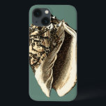 Shell de Conch Teal<br><div class="desc">Nesta linda concha branca e preta,  você pode ver o sombreamento de uma concha natural muito nítida e clara.  Você pode se imaginar na praia caçando conchas ou brincando na areia. Coloque esta arte náutica de concha de chás em seus produtos favoritos hoje!</div>