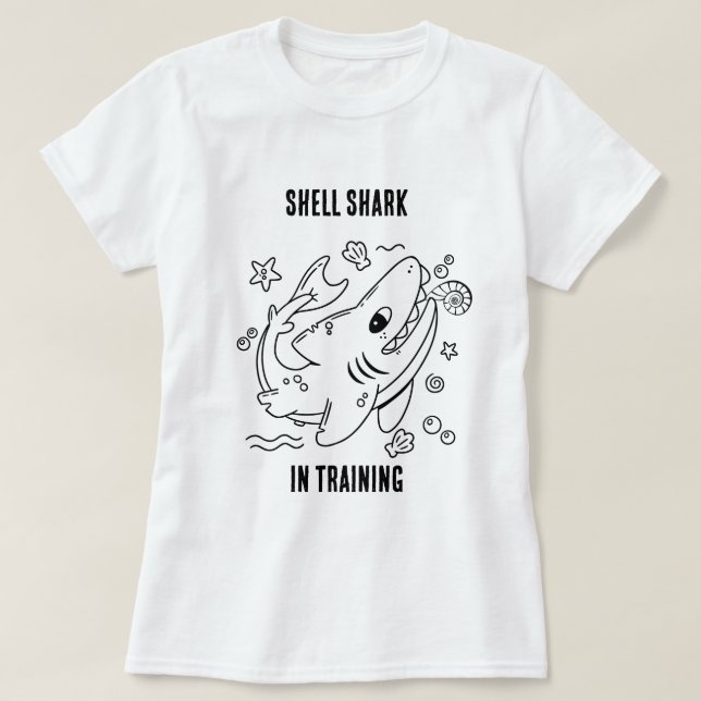 Shell Shark in Training – Women’s Shelling T-Shirt (Frente do Design)