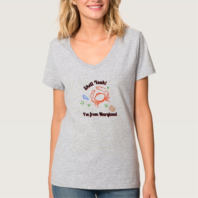 "Shell Sim! Eu sou de Maryland" Camiseta de Carang (Frente)