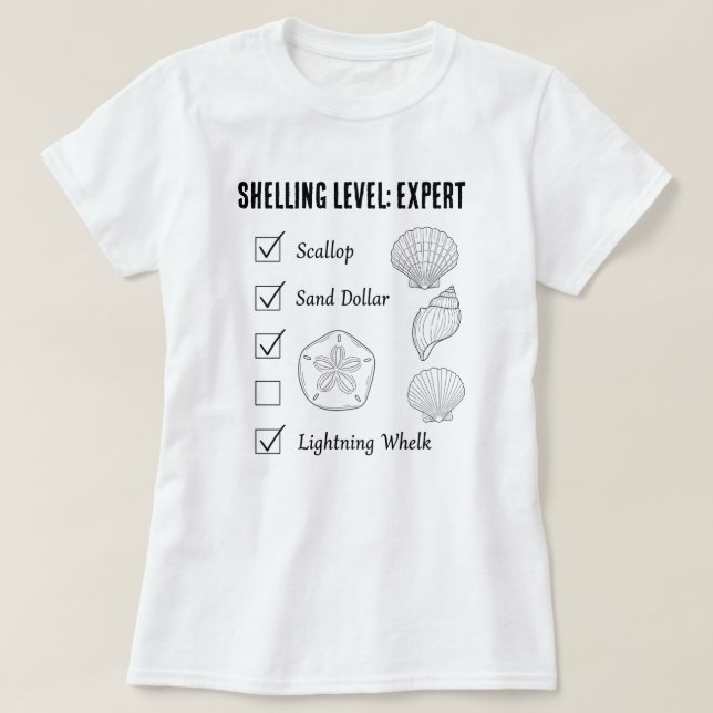 Shelling Level: Expert Shelling T-Shirt (Frente do Design)