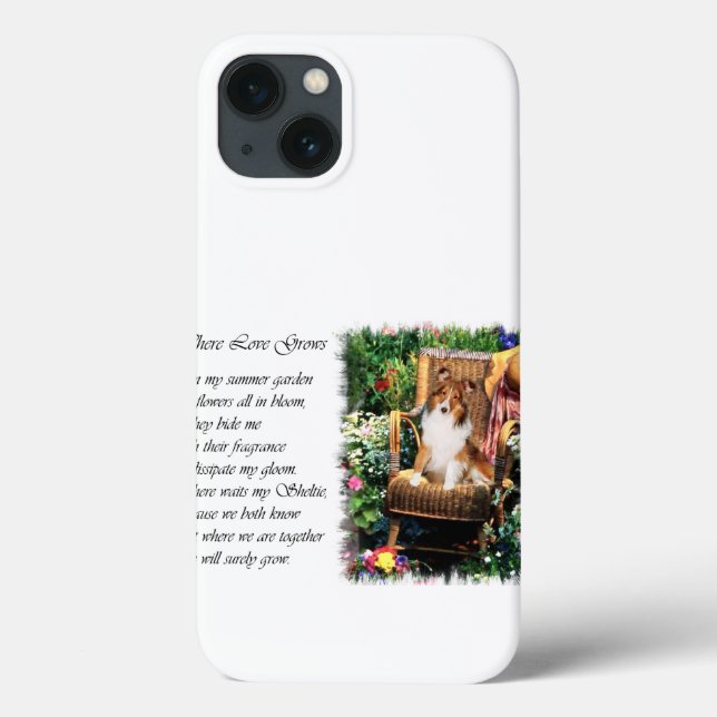 Sheltie Art Gifts Summer Garden (Verso)