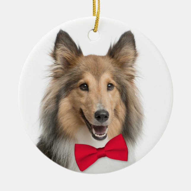 Sheltie Enfeites de natal (Frente)
