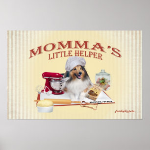 Sheltie Momma's Helper Lg poster