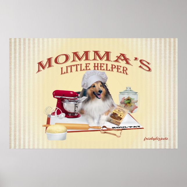 Sheltie Momma's Helper Lg poster (Frente)