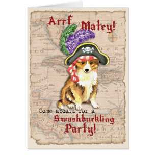 Sheltie Pirate Convite