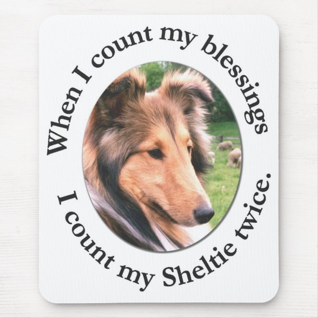 Sheltie que abençoa #4 Mousepad (Frente)