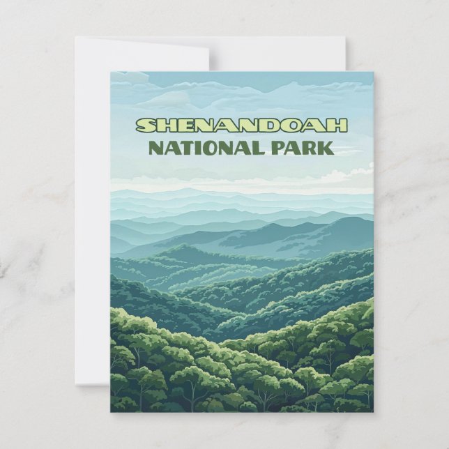 Shenandoah National Park Virginia Blue Ridge Card (Frente)